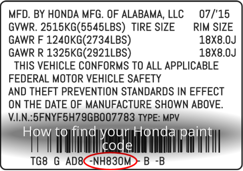How to find your Honda paint code